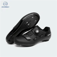 Sepatu Sepeda Kombinasi Klasik Hitam Putih